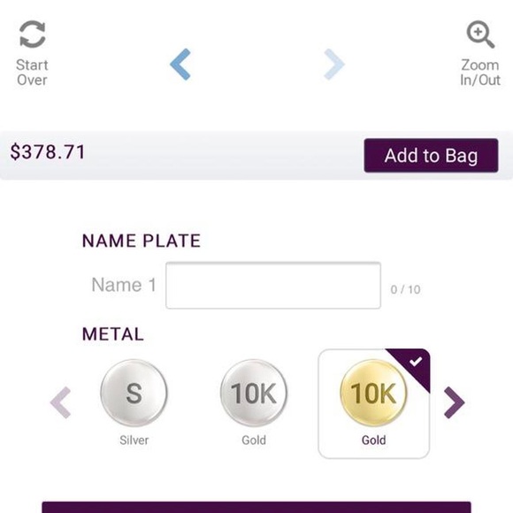 10k gold name necklace - Picture 3 of 4